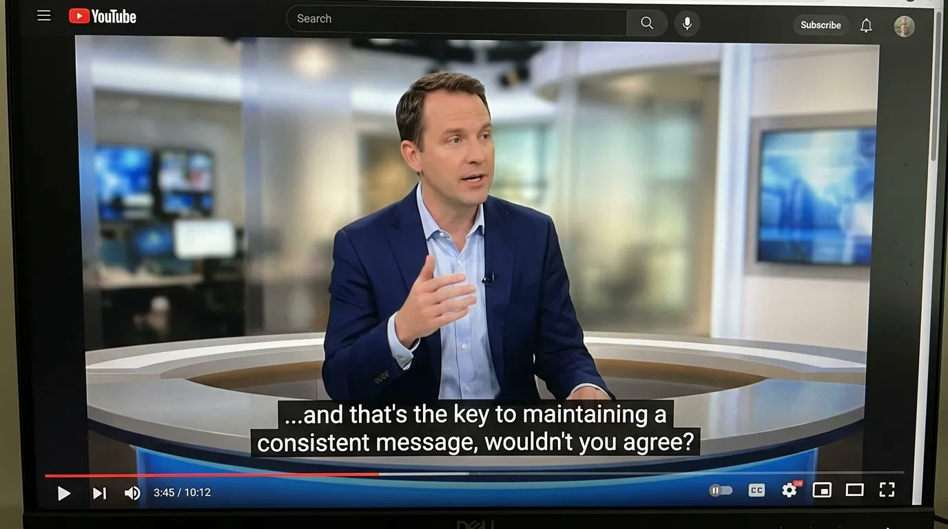 YouTube video with accurate subtitles