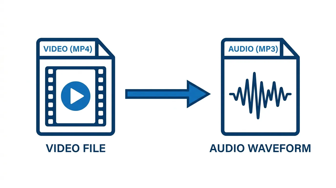 Audio extraction from video file