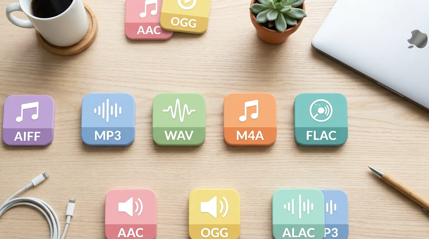 Audio file formats supported by Whisper Web