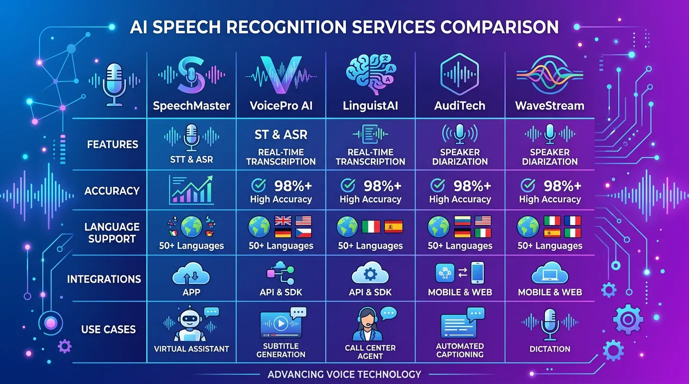 Speech recognition tools comparison overview